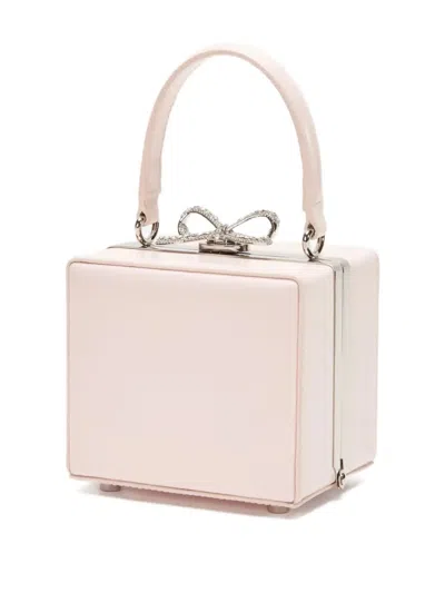 Self-portrait Crystal Bow-embellishment Tote Bag In Pink