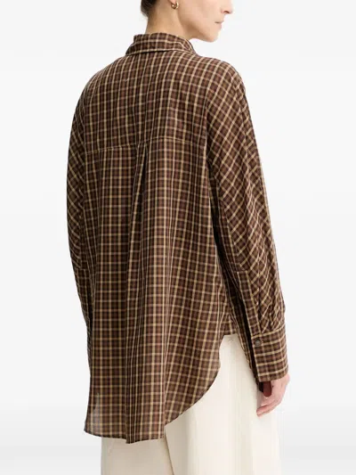 Marc O'polo Checked-pattern Shirt In Brown
