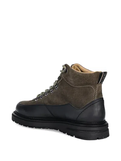 Gant Lace-up Panelled Boots In Animal Print