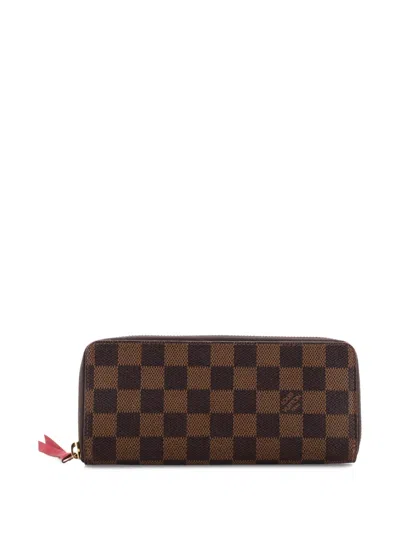 Pre-owned Louis Vuitton Clemence Wallet Damier Small Wallets In Brown