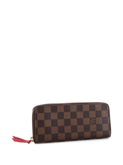 Pre-owned Louis Vuitton Clemence Wallet Damier Small Wallets In Brown