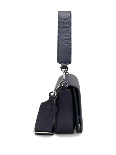 Marc O'polo Crescent-shaped Leather Shoulder Bag In Blue