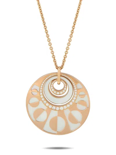 Pre-owned Bvlgari Intarsio Pendant Necklace In Pink