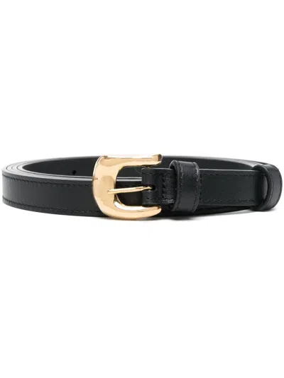 Altuzarra Mini-buckle Leather Belt In Black