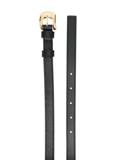 Altuzarra Mini-buckle Leather Belt In Black