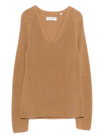 Marc O'polo V-neck Knitted Sweater In Multi