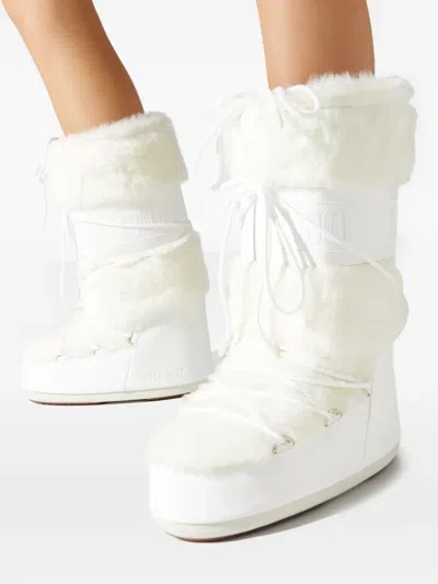 Moon Boot Icon Lace-up Snow Boots In White