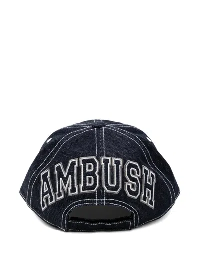Ambush Logo-embroidered Contrast-stitching Baseball Cap In Brown