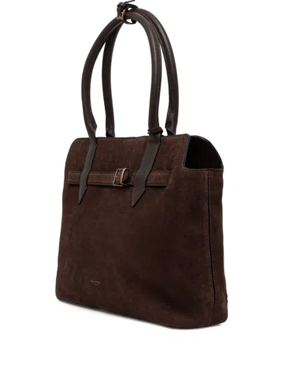 Marc O'polo Large Buckle-strap Tote Bag In Brown