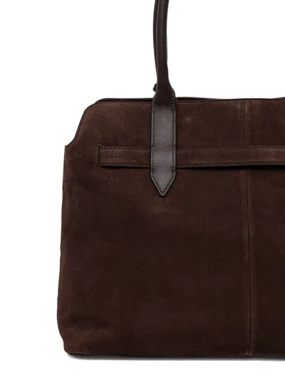 Marc O'polo Large Buckle-strap Tote Bag In Brown