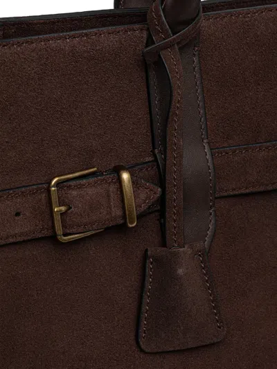 Marc O'polo Large Buckle-strap Tote Bag In Brown