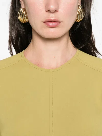 Victoria Beckham Dolman Long-sleeve Midi Dress In Green