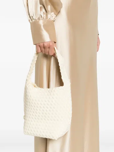 Naghedi Small Nomad Hobo Woven Tote Bag In White