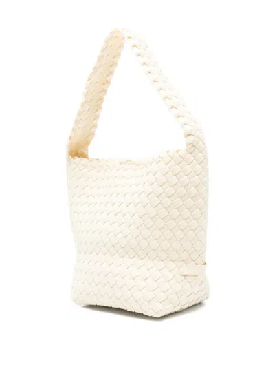 Naghedi Small Nomad Hobo Woven Tote Bag In White