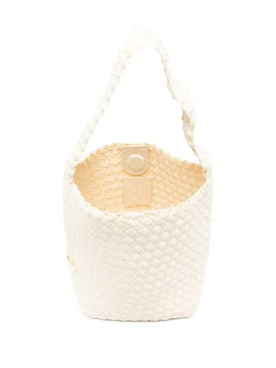 Naghedi Small Nomad Hobo Woven Tote Bag In White