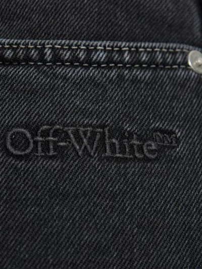 Off-white Script Logo 90s Skate Jeans In Black