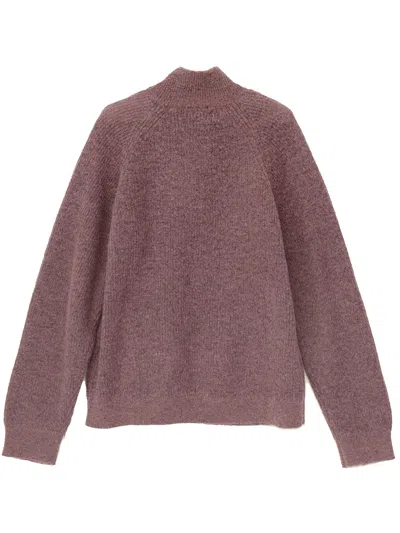 Hiking Patrol Essence Mohair Mixed Knit Top In Pink