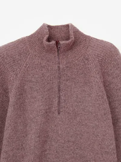 Hiking Patrol Essence Mohair Mixed Knit Top In Pink