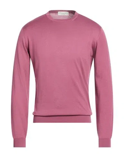 Filippo De Laurentiis Man Sweater Mauve Size 44 Cotton In Pink