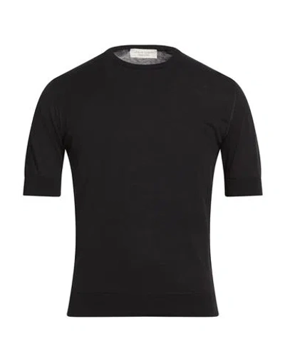 Filippo De Laurentiis Man Sweater Black Size 36 Cotton In Black