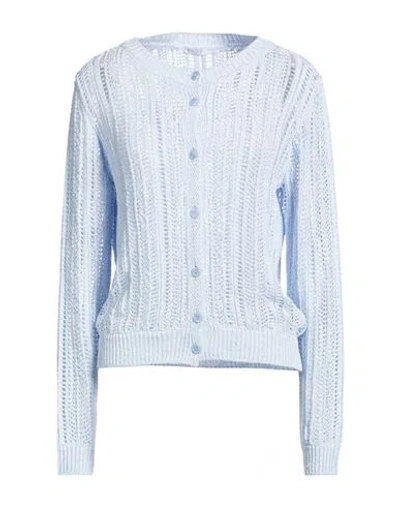 Peserico Easy Woman Cardigan Sky Blue Size 8 Viscose, Polyester In Blue