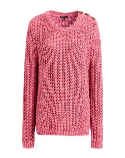 Barbour Woman Sweater Coral Size 10 Cotton, Acrylic In Pink