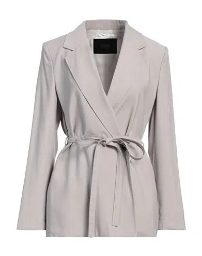 Seventy Venezia Woman Blazer Light Grey Size 10 Viscose, Polyester In Gray