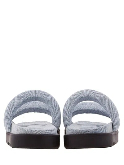 Alexander Wang Jay Flatform Denim Sandals In Multi