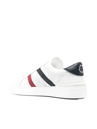Moncler Petit Monaco Leather Sneakers In Animal Print