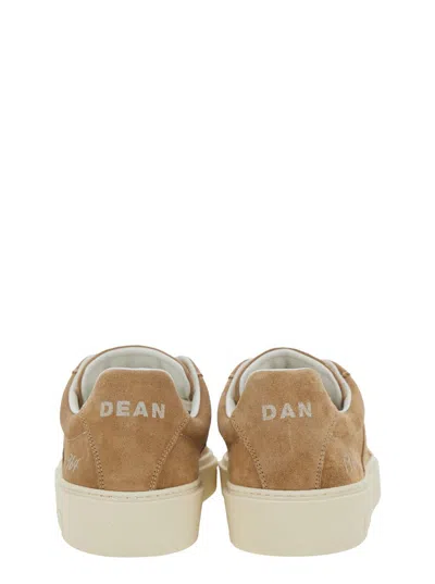 Dsquared2 Beige Low Top Sneakers With Logo Patch On The Tongue And Logo Lettering On The Heel In Suede Man In Multi
