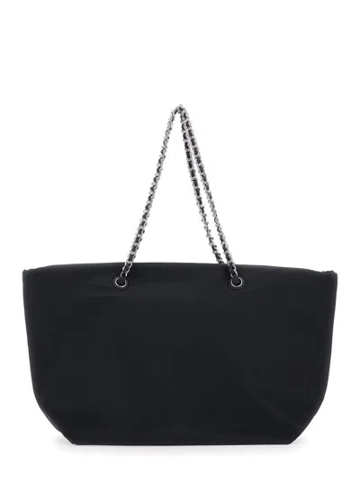 Tory Burch Ella Chain Zip Tote In Black