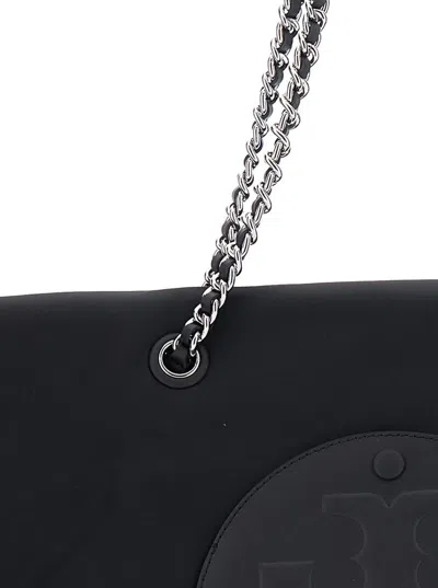 Tory Burch Ella Chain Zip Tote In Black