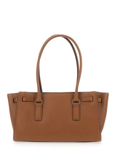 Michael Kors Hamilton Moderne Sm Ew Shoulder Tote In Brown
