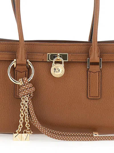 Michael Kors Hamilton Moderne Sm Ew Shoulder Tote In Brown