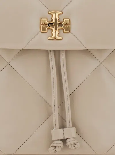 Tory Burch Kira Diamond Small Leather Backpack In Sand