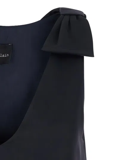 Plain Maxi Sleeveless Dress In Blue