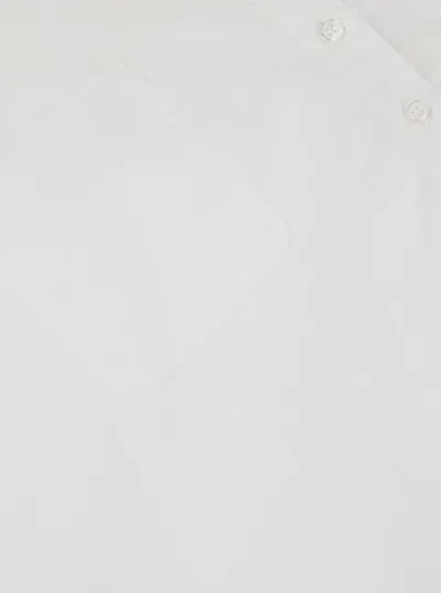 Coperni 'heart' White Shirt With Asymmetric Buttons And Chest Pocket In Cotton Woman In White