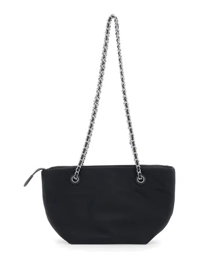 Tory Burch Ella Small Chain Zip Tote In Black