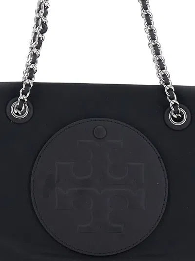 Tory Burch Ella Small Chain Zip Tote In Black