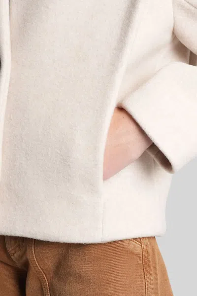 Isabel Marant Cotton Blazer With High Collar And Long Sleeves In Neutral