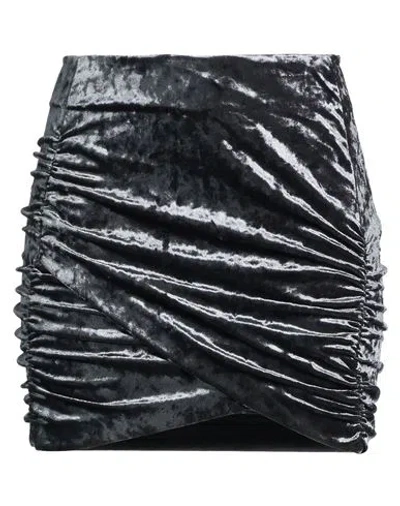 8pm Conscious Woman Mini Skirt Grey Size S Polyester, Elastane In Gray