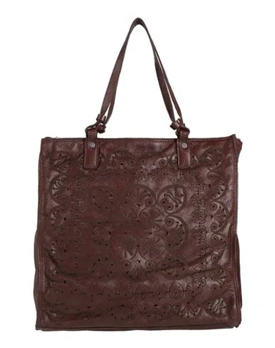 Caterina Lucchi Gold Woman Handbag Chocolate Brown Size - Calfskin In Brown