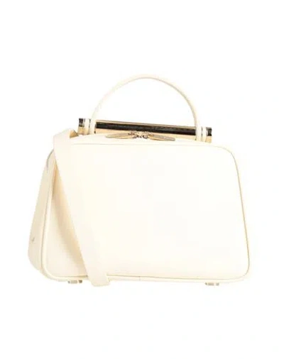 Valextra Woman Handbag Cream Size - Leather In White