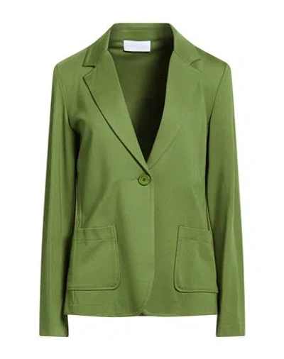 Diana Gallesi Woman Blazer Green Size 10 Viscose, Polyamide, Elastane In Green