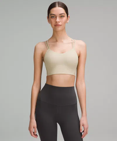 Lululemon Like A Cloud Longline Bra In Neutral