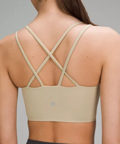 Lululemon Like A Cloud Longline Bra In Neutral