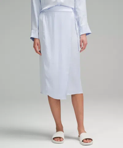 Lululemon Logo Charm Satin Waist-tie Midi Skirt In Multi