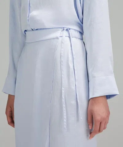 Lululemon Logo Charm Satin Waist-tie Midi Skirt In Multi