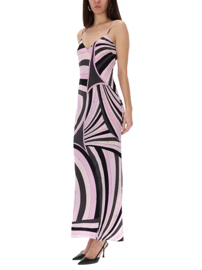 Pucci Emilio  Pink Silk Dress In Pink