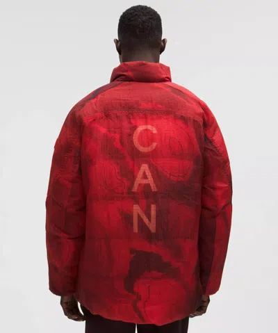 Lululemon Team Canada Men's Wunder Puff Translucent 600-down-fill Jacket In Red